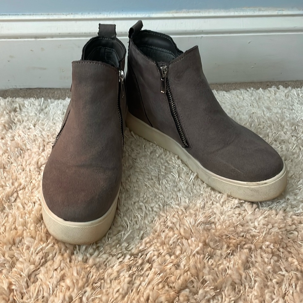 Grey Suede Sneakers